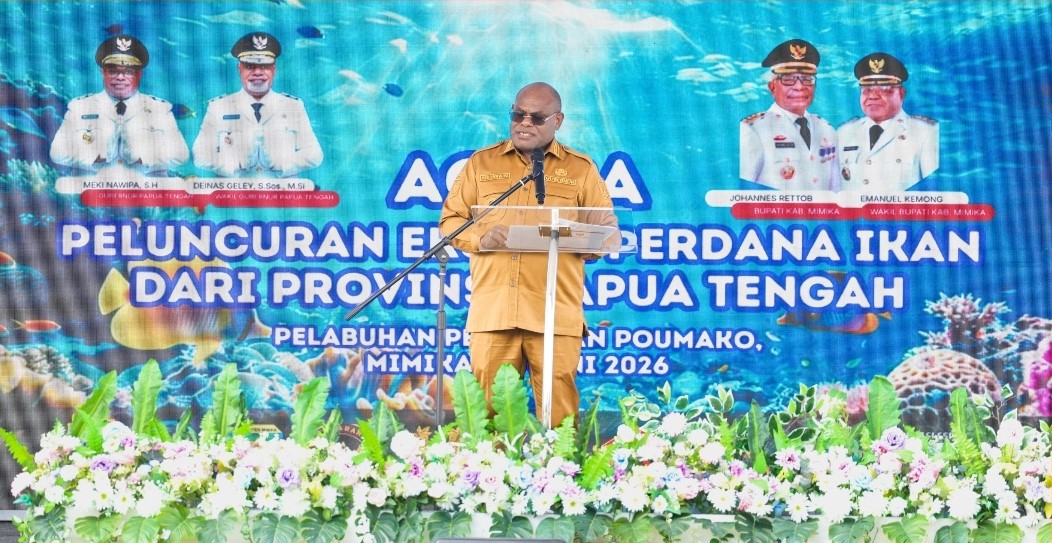 Gubernur Meki Nawipa: Laut Papua Tengah Mulai ‘Bicara’ ke Dunia Lewat Ekspor Ikan Perdana dari Mimika
